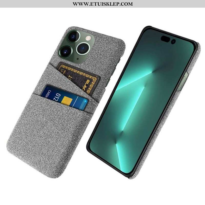 Etui do iPhone 14 Pro Posiadacz Karty Z Tkaniny